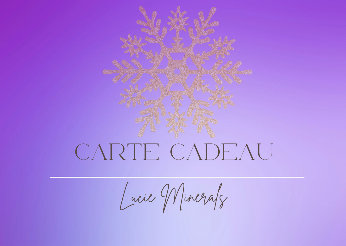 Carte Cadeau Lucie Minerals